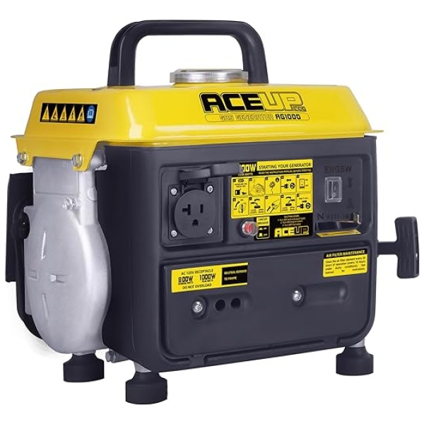 Aceup Energy 1,000W Gas-Powered Generator, Portable Generator Camping Ultralight, EPA & CARB Compliant