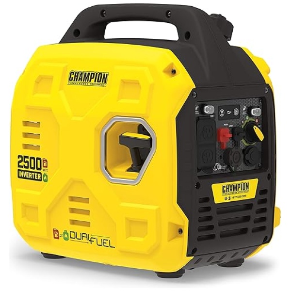 Champion Power Equipment 200961 2500-Watt Dual Fuel Portable Inverter Generator, Ultralight