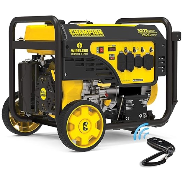 Champion Power Equipment 201004 9375/7500-Watt Portable Generator, Wireless Remote Start