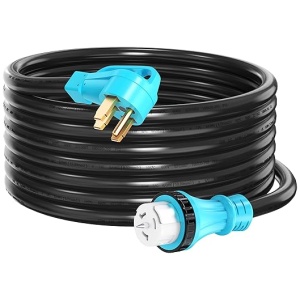 CircleRiver UL Listed 50 Amp 15 Feet Generator Extension Cord, NEMA 14-50P Male to SS2-50R & CS6375 STW 6/3+8/1 AWG 125/250V Generator Power Cord...
