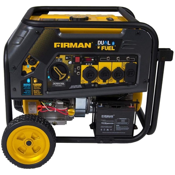 FIRMAN H08051 Dual Fuel Portable Generator, 10,000-Watts Power Generator with Electric Start, 12 Hours of Run Time, 439cc Engine, Versatile and...