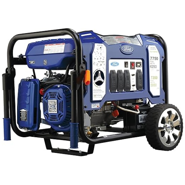 Ford 7,750W Portable Switch & Go Technology and Electric Start, FG7750PBE Dual Fuel Generator