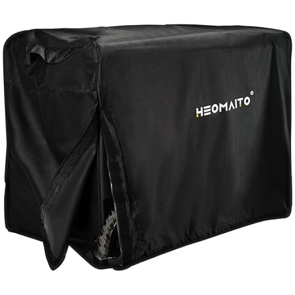 HEOMAITO Generator Cover Outdoor Waterproof Heavy Duty Generator Protection Cover 600D Universal, for 5500-15000 Watt Portable Generators, 38”L x...