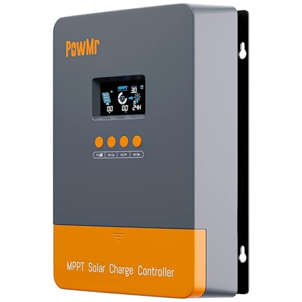 PowMr 60AMP MPPT Charg Controller, Fit for 12V 24V 36V 48V Lead-Acid Lithium Battery, MAX 160V 2880W Input Solar Charge Controller