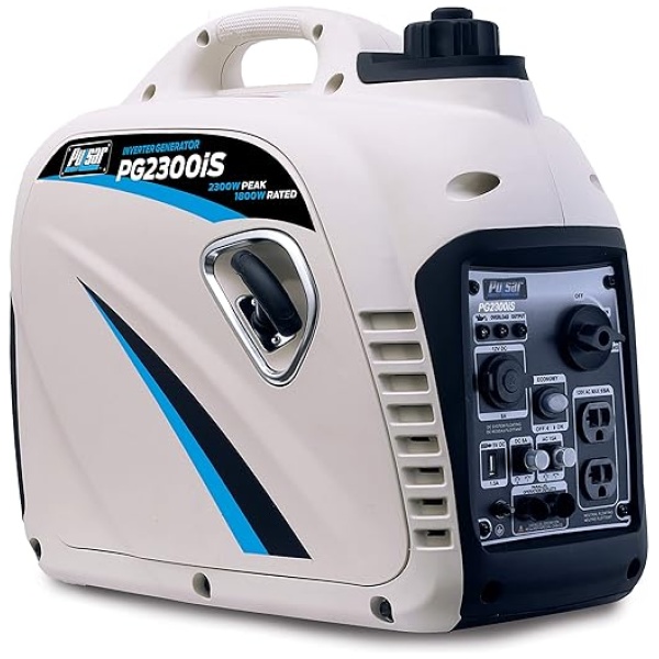 Pulsar PG2300iS 2,300W Portable Super Quiet Gas-Powered Inverter Generator with USB Outlet & Parallel Capability, CARB Compliant