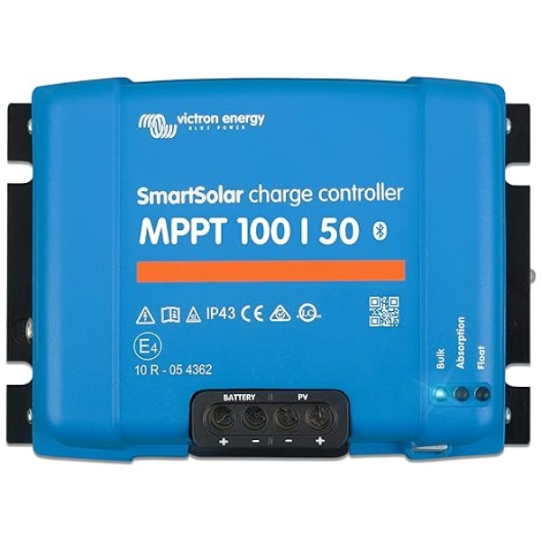 Victron Energy SmartSolar MPPT 100V 50 amp 12/24-Volt Solar Charge Controller (Bluetooth)