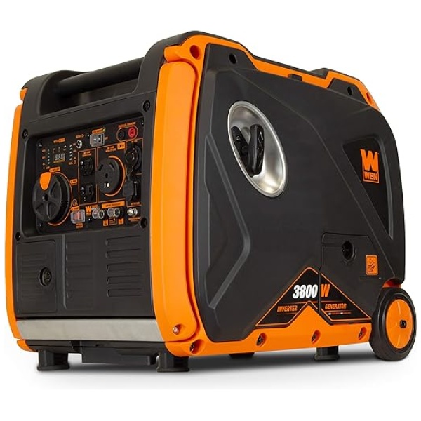 WEN 56380i Super Quiet 3800-Watt RV-Ready Portable Inverter Generator with Fuel Shut-Off and Electric Start