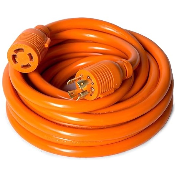 WEN PC3025 250V 30-Amp Generator Power Cord, Orange