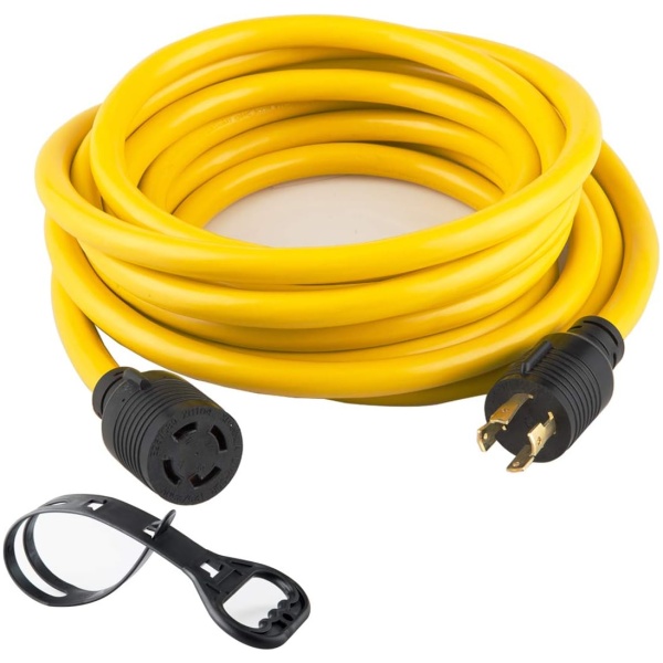 Yodotek 40FT Heavy Duty Generator Locking Power Cord NEMA L14-30P/L14-30R,4 Prong 10 Gauge SJTW Cable, 125/250V 30Amp 7500 Watts Yellow Generator...